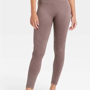 Ribbed Brown/purple Leggings